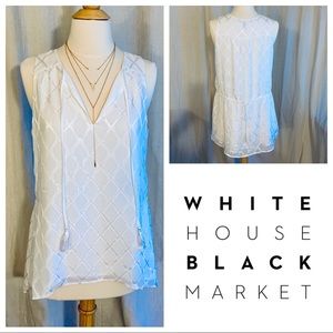 NWT White House Black Market Blouse White